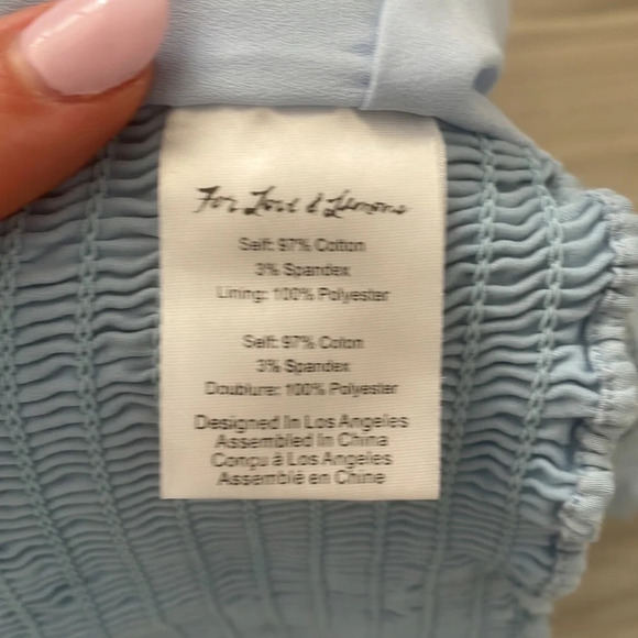 For Love and Lemons Light Blue Wrap Crop Top - Picture 8 of 11